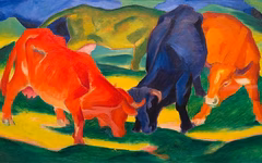 Fighting Cows, 1911 by Franz Marc